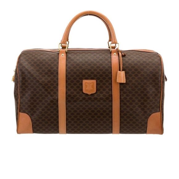 Authentic Vintage Celine Macadam Canvas Boston Travel Bag - Picture 2 of 16